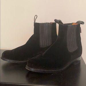 Penelope Chilvers velvet Chelsea boot in black